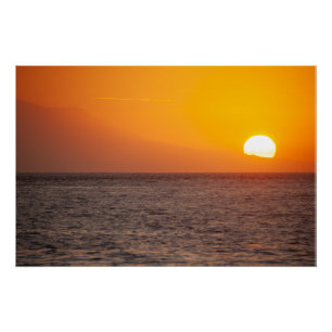 Nusa Penida Golden Sunset Bali Art Poster