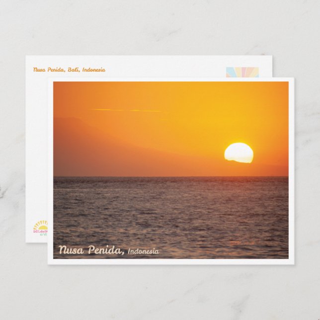 Nusa Penida Golden Sunset Postcard (Front/Back)