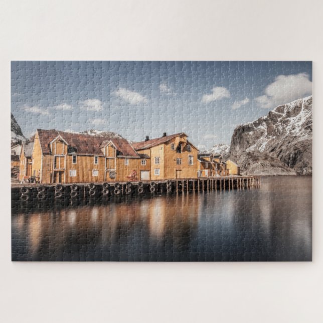 Nusfjord Village Lofoten Norway Jigsaw Puzzle (Horizontal)