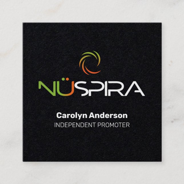 NuSpira Black Business Card (Front)