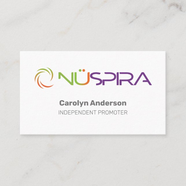 NuSpira White Business Card (Front)