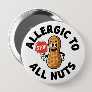Nut allergy Alert 10 Cm Round Badge