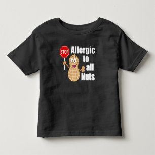 Nut Allergy Awareness Peanut Warning Toddler T-Shirt
