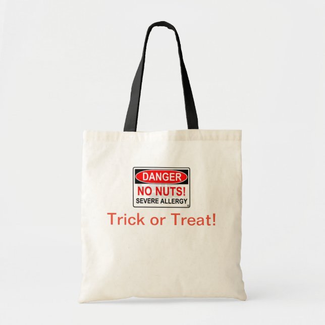 Nut Allergy Awareness Trick or Treat bag Customise (Front)