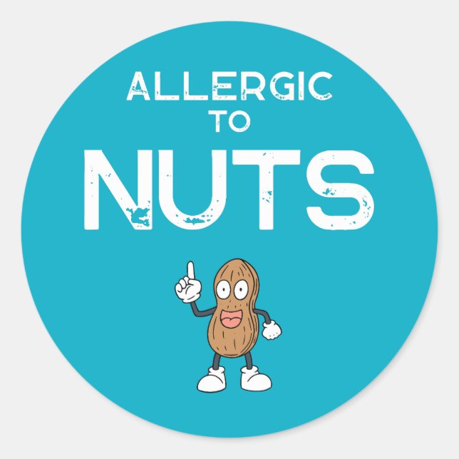 Nut Allergy Round Sticker (Front)