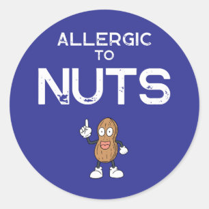 Nut Allergy Round Sticker