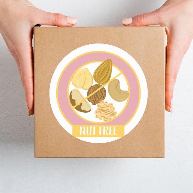 Nut Free Allergy Safe Classic Round Sticker (Creator Uploaded)