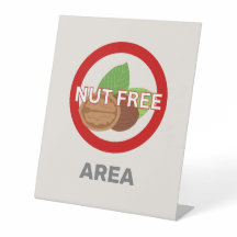 Nut Free Area Customised Food Allergy Alert