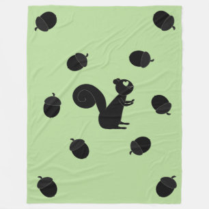 Nut Loving Squirrel Fleece Blanket