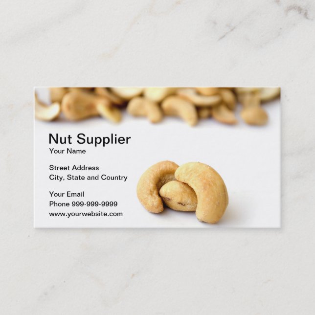 nut supplier business card (Front)