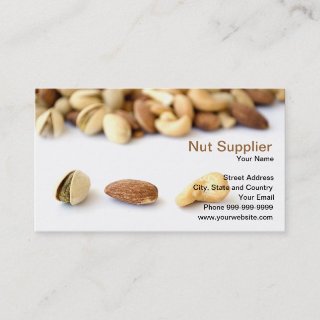 nut supplier business card (Front)
