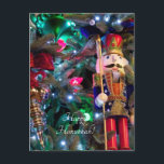 nutcracker and ornament holiday postcard<br><div class="desc">Wishing your home is
filled with all the joy, 
love,  & magic of
the season!</div>