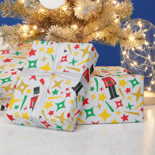Nutcracker and Stars Christmas Holiday Guardians Wrapping Paper