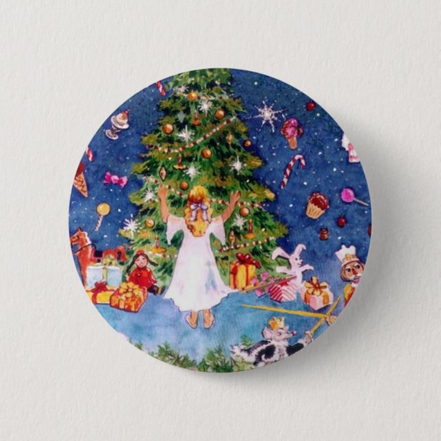 Nutcracker and The Tree 6 Cm Round Badge (Front)