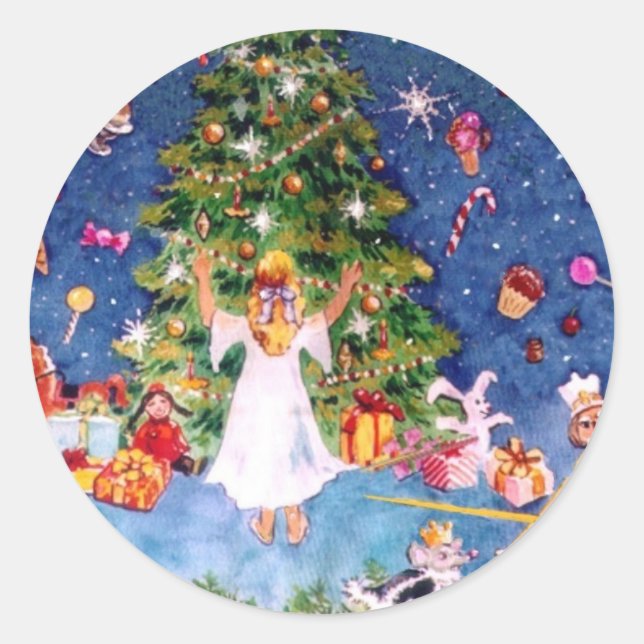 Nutcracker and The Tree Classic Round Sticker (Front)