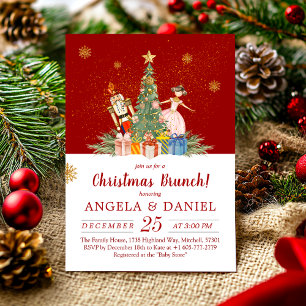 Nutcracker Baby Shower Christmas Brunch Invitation