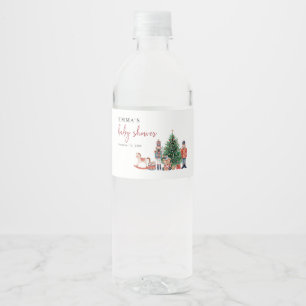 Nutcracker Baby Shower Water Bottle Label