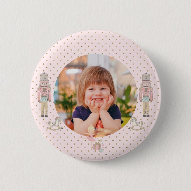 nutcracker baby's first Christmas 6 Cm Round Badge (Front)
