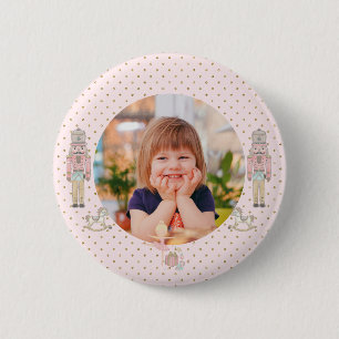 nutcracker baby's first Christmas 6 Cm Round Badge