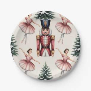 Nutcracker Ballerina ballet dancer christmas tree  Paper Plate