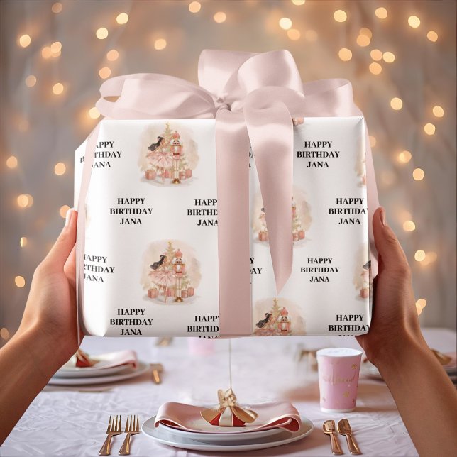 Nutcracker Ballerina Birthday Wrapping Paper (Creator Uploaded)