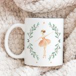 Nutcracker ballerina botanical cute Christmas Mug<br><div class="desc">Nutcracker watercolor ballerina botanical cute Christmas festive holiday gift mug design.</div>