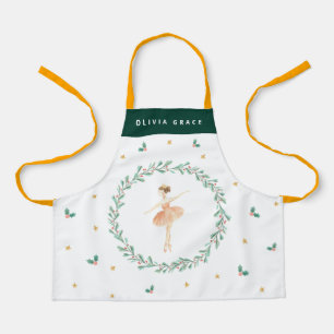 Nutcracker ballerina botanical cute Christmas Smal Apron