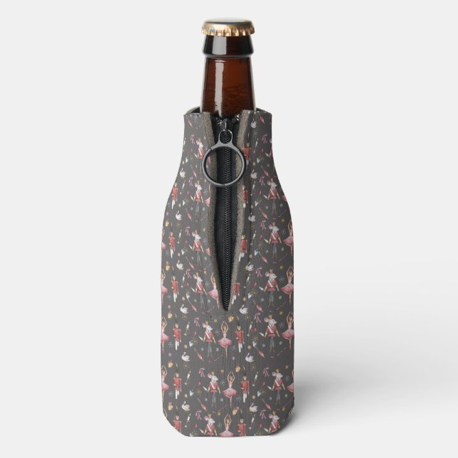 Nutcracker Ballerina Christmas  Bottle Cooler (Bottle Back)