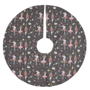 Nutcracker Ballerina Christmas gifts Brushed Polyester Tree Skirt
