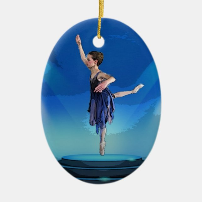 Nutcracker Ballerina Christmas Ornament (Front)