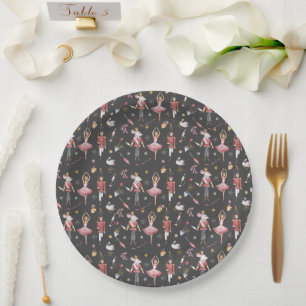Nutcracker Ballerina Christmas  Paper Plate
