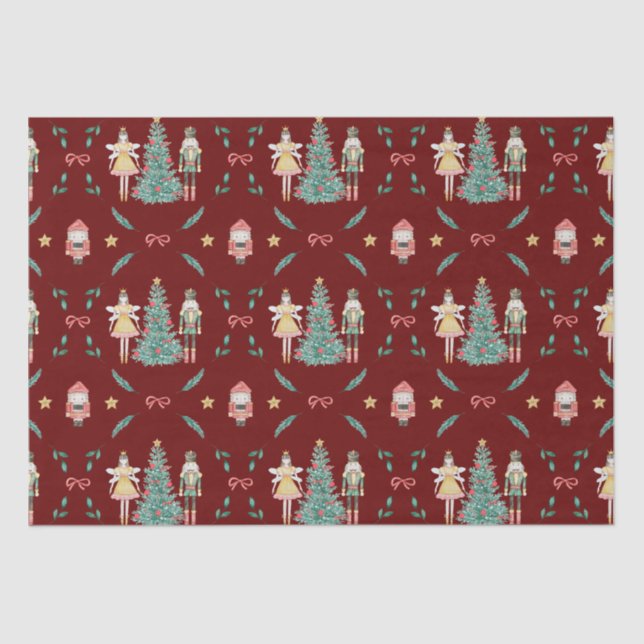 Nutcracker Ballerina Christmas  Tissue Paper (Front)