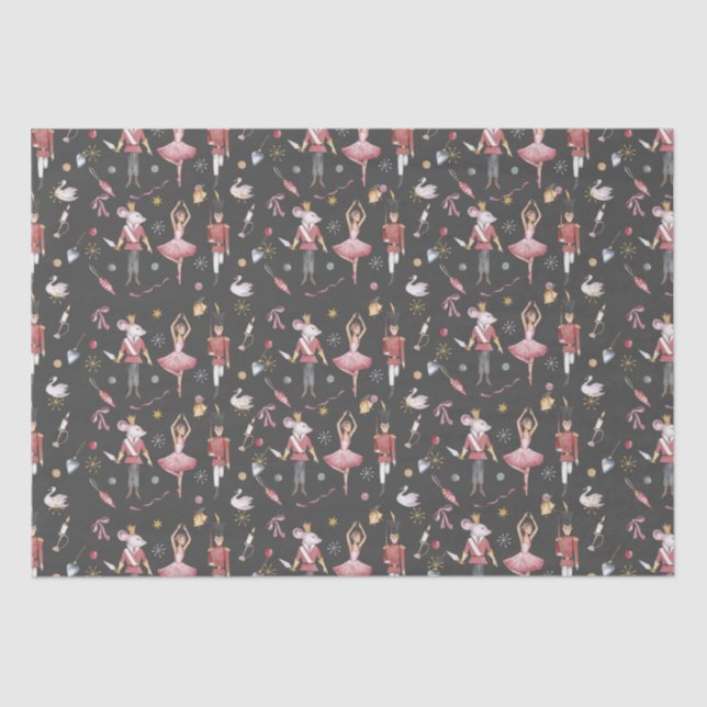 Nutcracker Ballerina Christmas  Tissue Paper (Front)