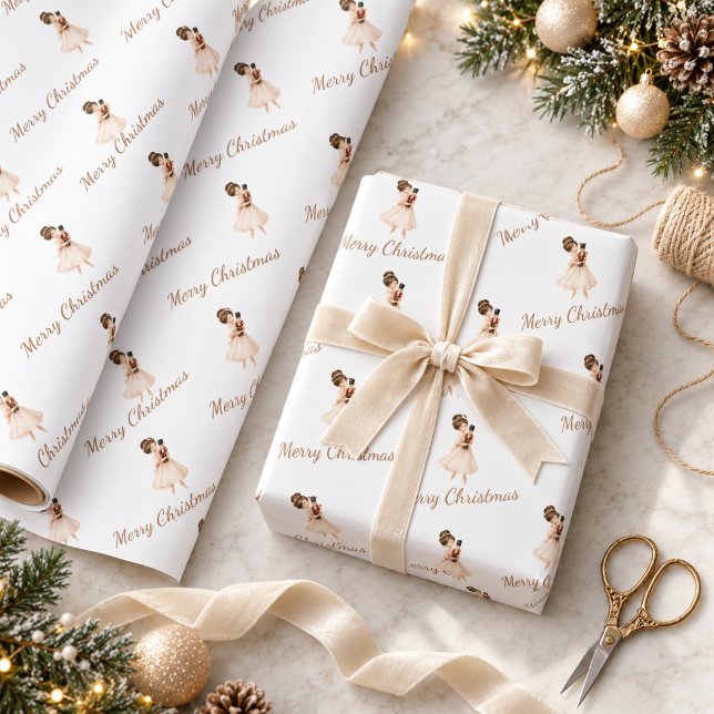 Nutcracker Ballerina Dancer Christmas Wrapping Paper (Creator Uploaded)