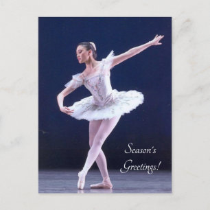 nutcracker ballerina holiday postcard