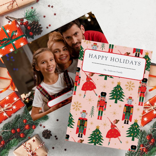 Nutcracker Ballerina Photo Christmas Holiday Card (Creator Uploaded)