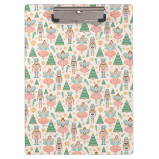 Nutcracker Ballet and Fairies on Cream Background Clipboard