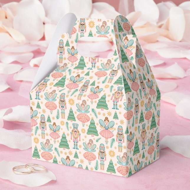 Nutcracker Ballet and Fairies on Cream Background Favour Box (Wedding)