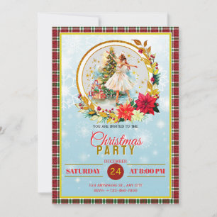 Nutcracker Ballet Ballerina - Christmas Party Holiday Card