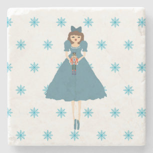 Nutcracker Ballet Ballerina Fairy Illustration  Stone Coaster