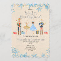 Nutcracker Ballet Birthday winter invitation