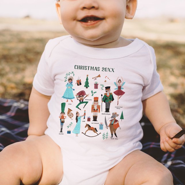 Nutcracker Ballet characters holiday Christmas Baby Bodysuit (Nutcracker Ballet characters holiday Christmas Baby Bodysuit)