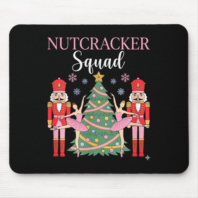 Nutcracker Ballet Christmas Ballerina Nk Dance Squ Mouse Mat (Front)