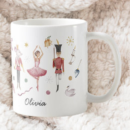 Nutcracker Ballet Christmas Festive Ballerina Gift Coffee Mug