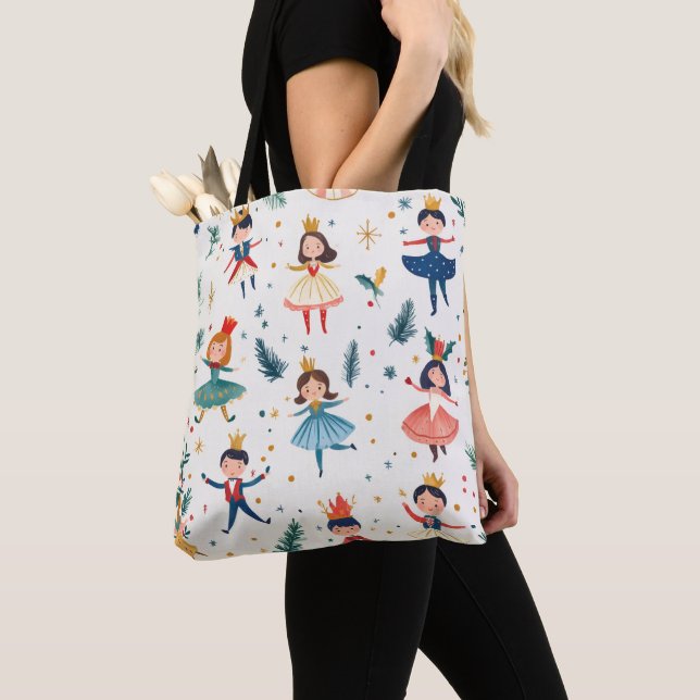 Nutcracker Ballet Christmas Gift for Ballet Lovers Tote Bag (Close Up)