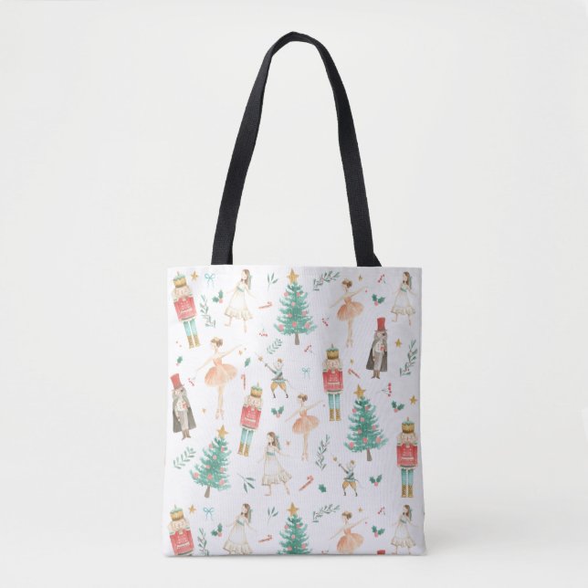 Nutcracker Ballet Christmas Images Tote Bag (Front)