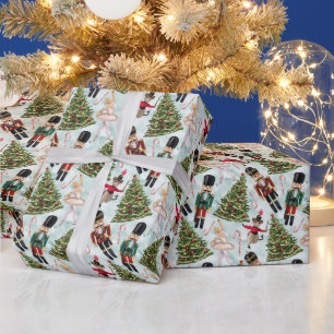 Nutcracker Ballet Christmas Images Wrapping Paper
