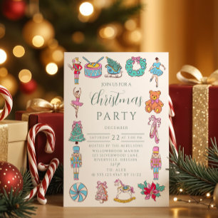 Nutcracker Ballet Christmas Invitation