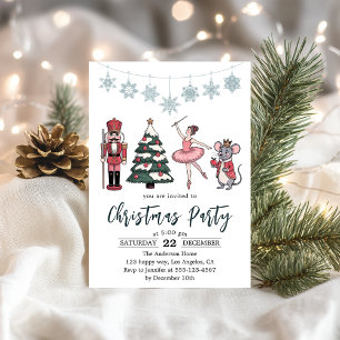 Nutcracker Ballet Christmas Party Invitation