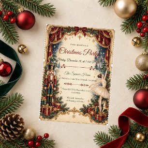Nutcracker Ballet Christmas Party Invitation
